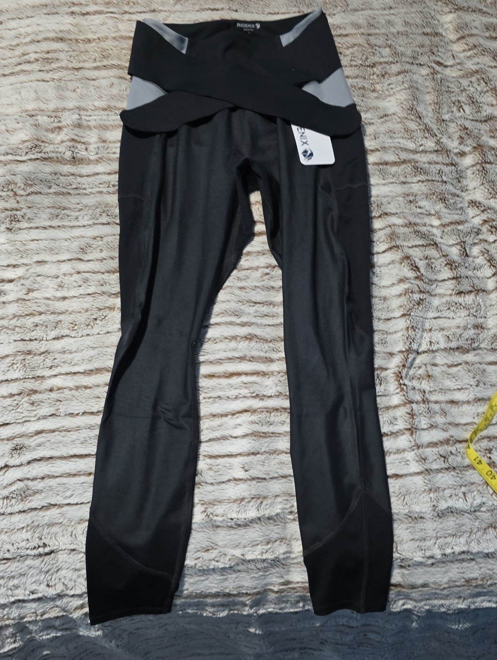 Phenix Kids Black Leggings with Crossover Waistband